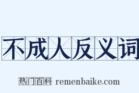 不成人反义词是什么意思的图片
